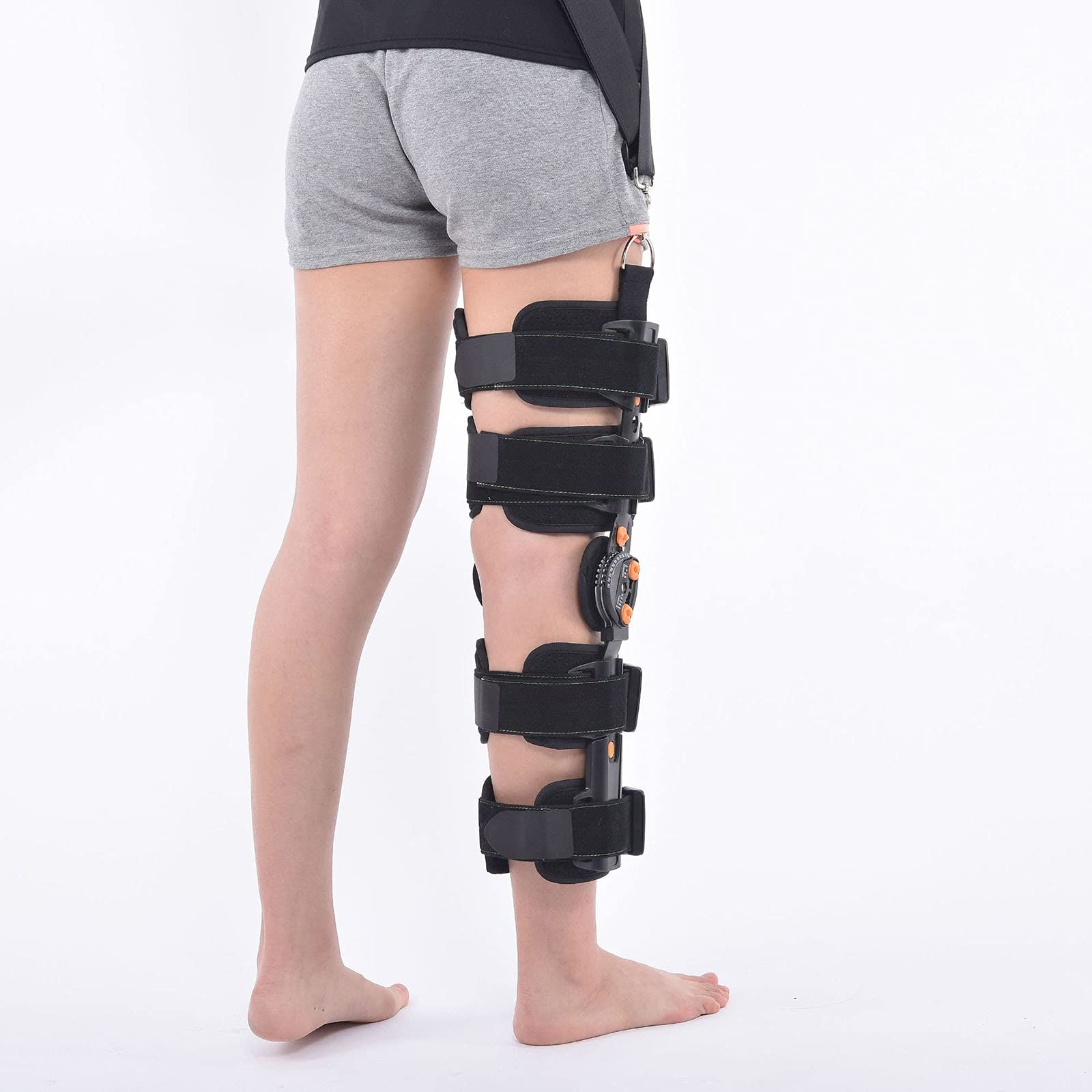 Ortopedyczny Stabilizator Kolana Z Zawiasem, Regulowany Stabilizator Kolana Z Zawiasem, Stabilizator Ortopedyczny Na Urazy Więzadła Krzyżowego Przedniego/Więzadeł/Uraz Sportowy, Po,B-One Size