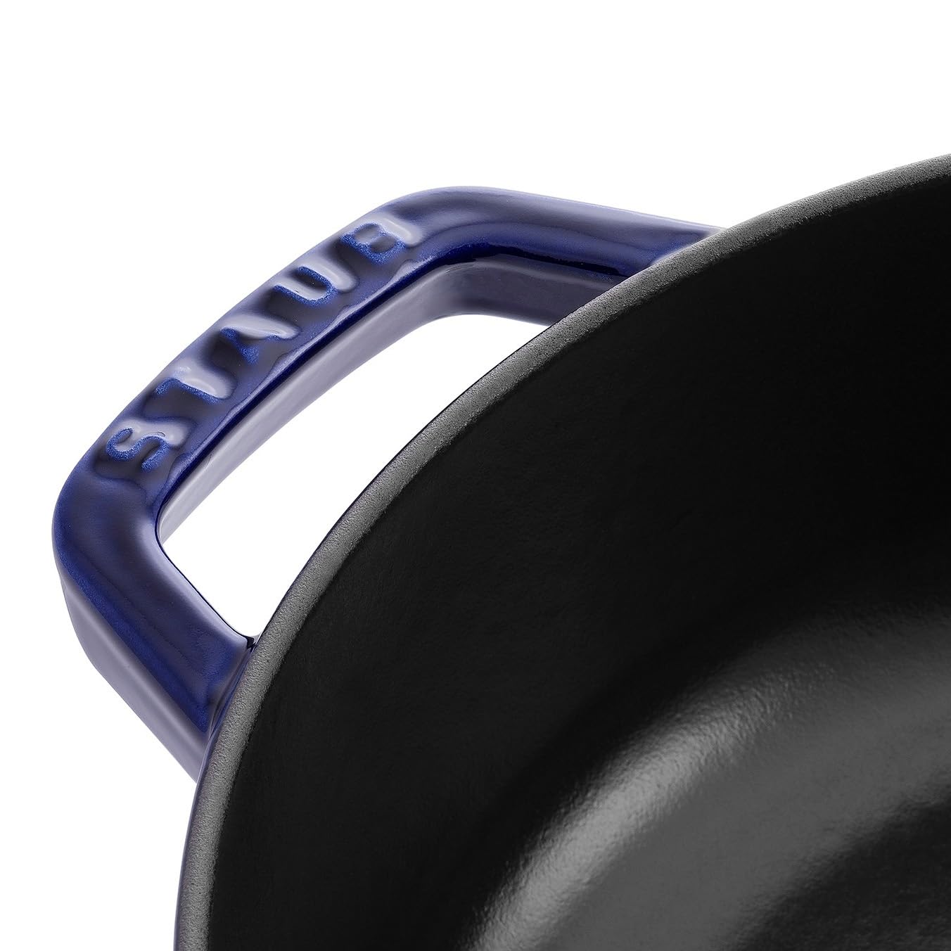 STAUB Schmorpfanne, Chistera Bräter, 28 cm, 3,7 L, Induktionsgeeignet, Aroma-Regen, Made in France, Dunkel-Blau