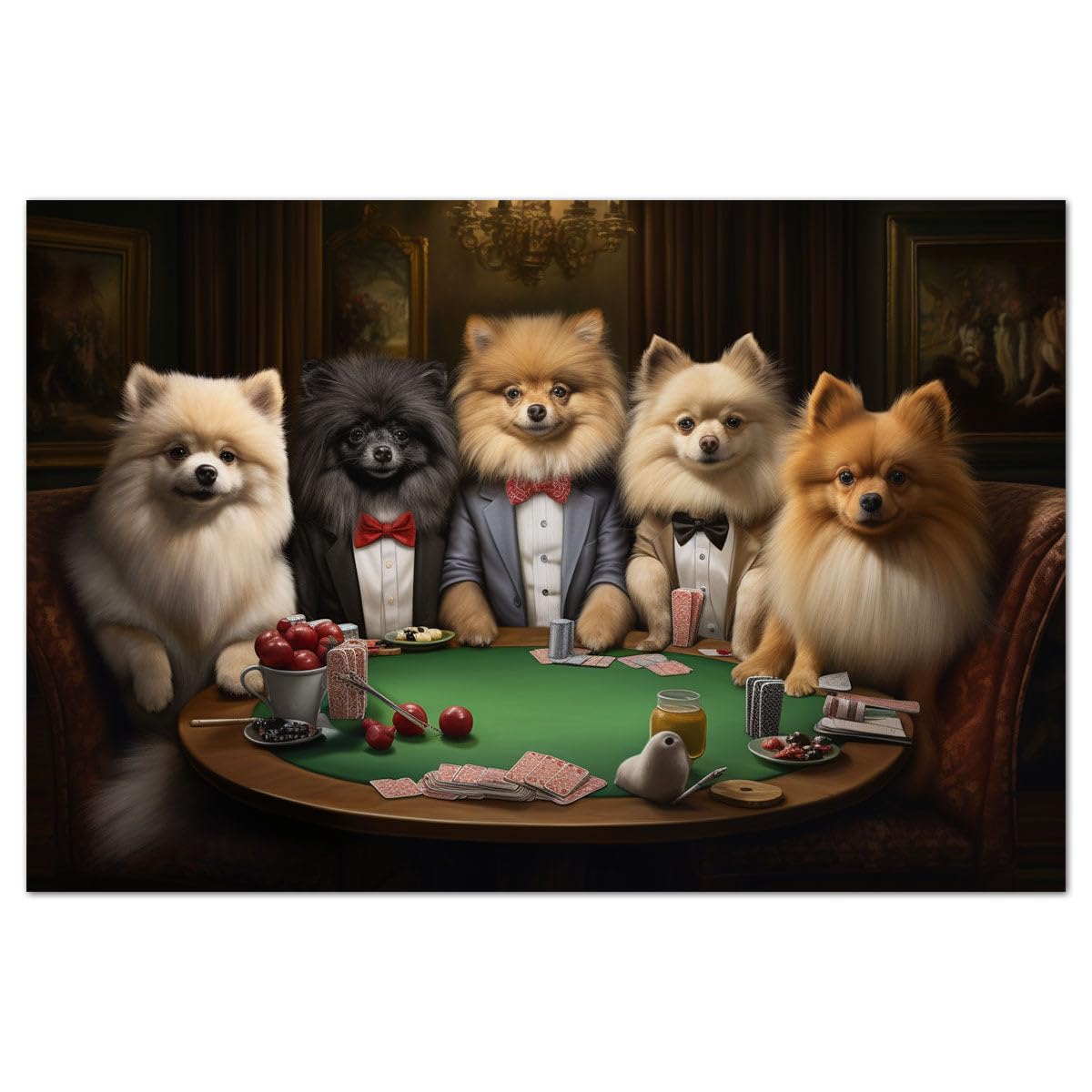 ボイプラ2 アーカイブ展 ポップアップ プリントフォト キム イヌ セット ② Amazon.com: HTND1968LTD - Dogs Playing Poker - Pomeranian Dog