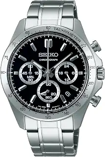 [セイコーウオッチ]SEIKO SELECTION SBTR013 メンズ腕時計 電池式クオーツ クロノグラフ 文字盤ブラック ステンレススチール | 日付カレンダー・24時針搭載