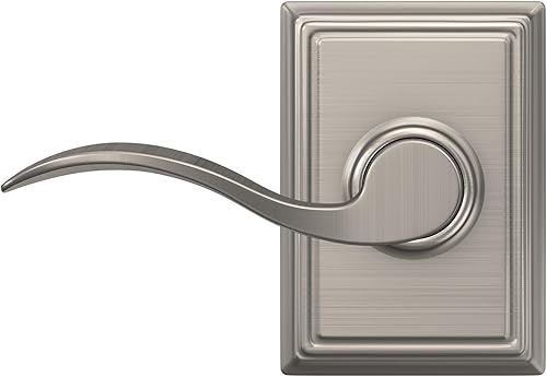 Miniatura 7 de SCHLAGE F10 ACC 619 ADD - Manija de puerta de acento con moldura Addison y cerradura de paso libre para pasillo y armario en níquel satinado