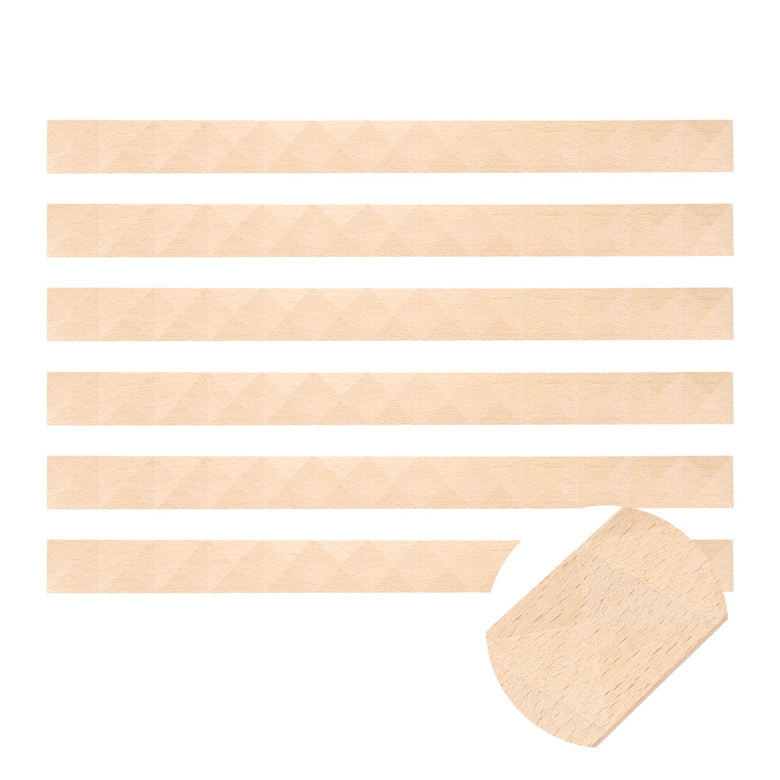 sourcing map 6Pcs 30mm Decorative Wood Trim,Unfinished 3D,Pyramid-Shaped — image 1