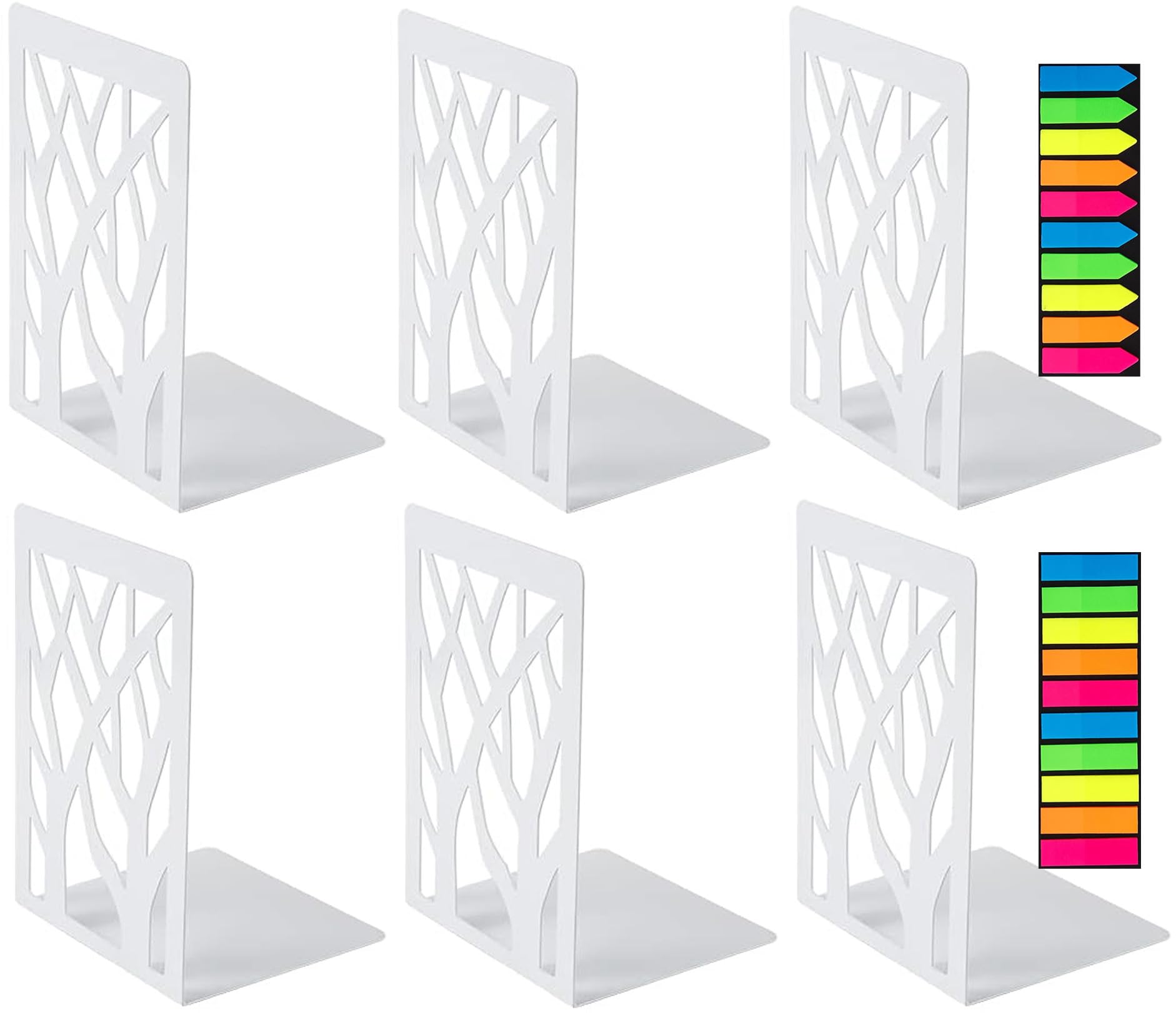 Fermalibri Metallici SAMSYOKI - Set 3 Paia | Antiscivolo Per Libreria - Foto 4