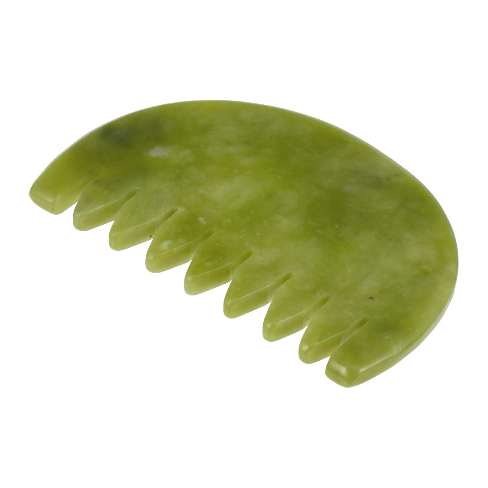 LALAFINA 3piezas Jade Stone Scraping Comb Para Masaje El Cabelludo Herramienta De Gua Natural Para Relajación y Masaje y Cuidado Personal