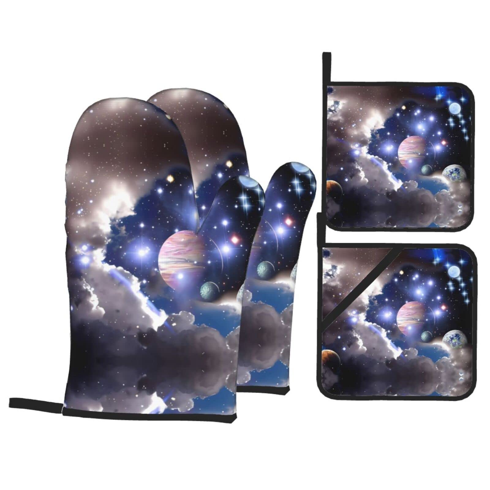 Maniques de cuisine Space Planet en coton isolant pour ne plus se brûler les mains au four