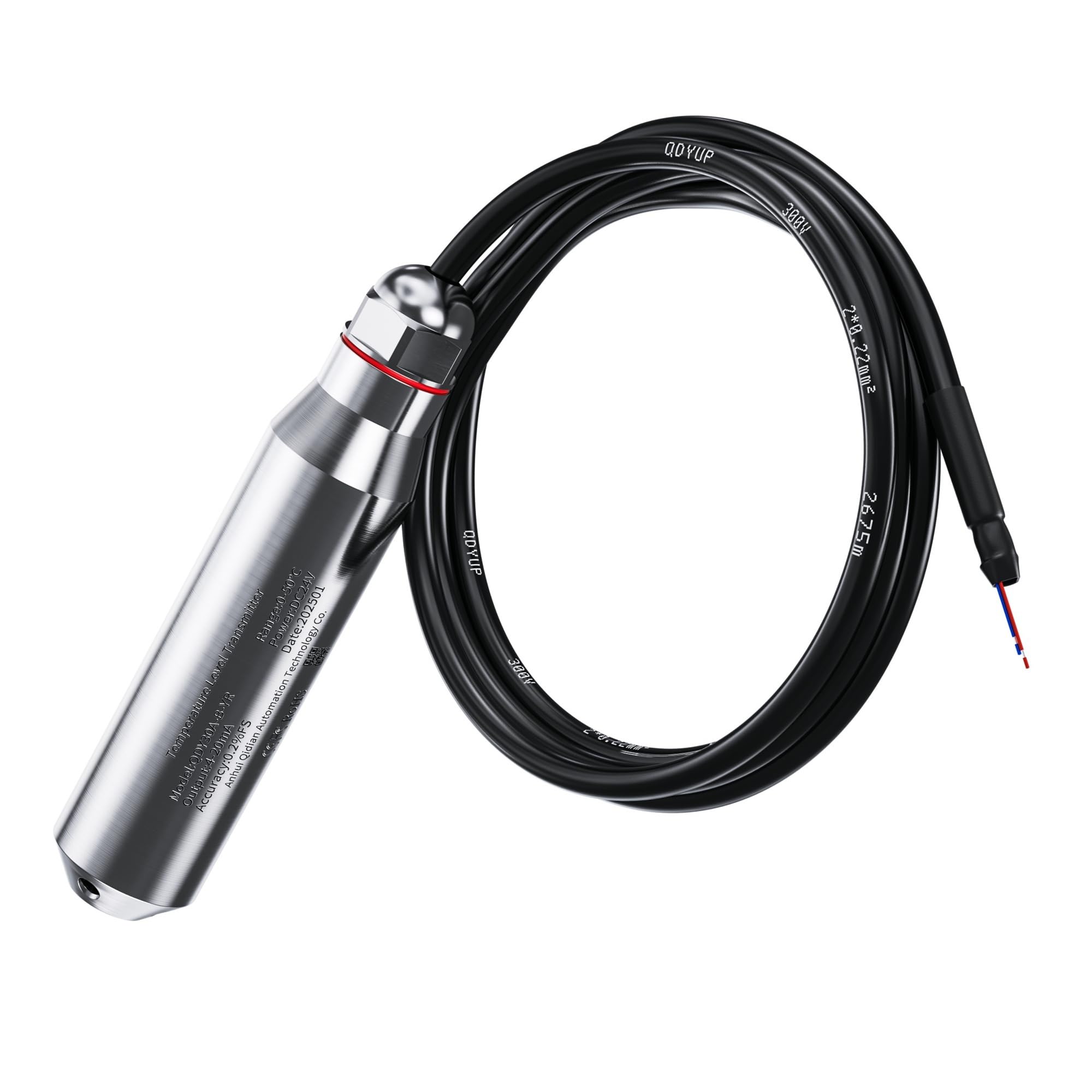 Czujnik poziomu wody 0-5 m do 4-20 mA 0-10 V 0-5 V RS485 Nadajnik czujnika poziomu cieczy Głębokość studni Solidna ochrona(2M Range 4M Cable,RS485)