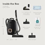 Miele Guard L1 AllFloor Bagged Canister Vacuum Cleaner with AirClean Plus Filter, AllTeQ Universal Floorhead, AllFloor Floorbrush and Plus/Minus Foot Controls, Obsidian Black – 41USE038CDN