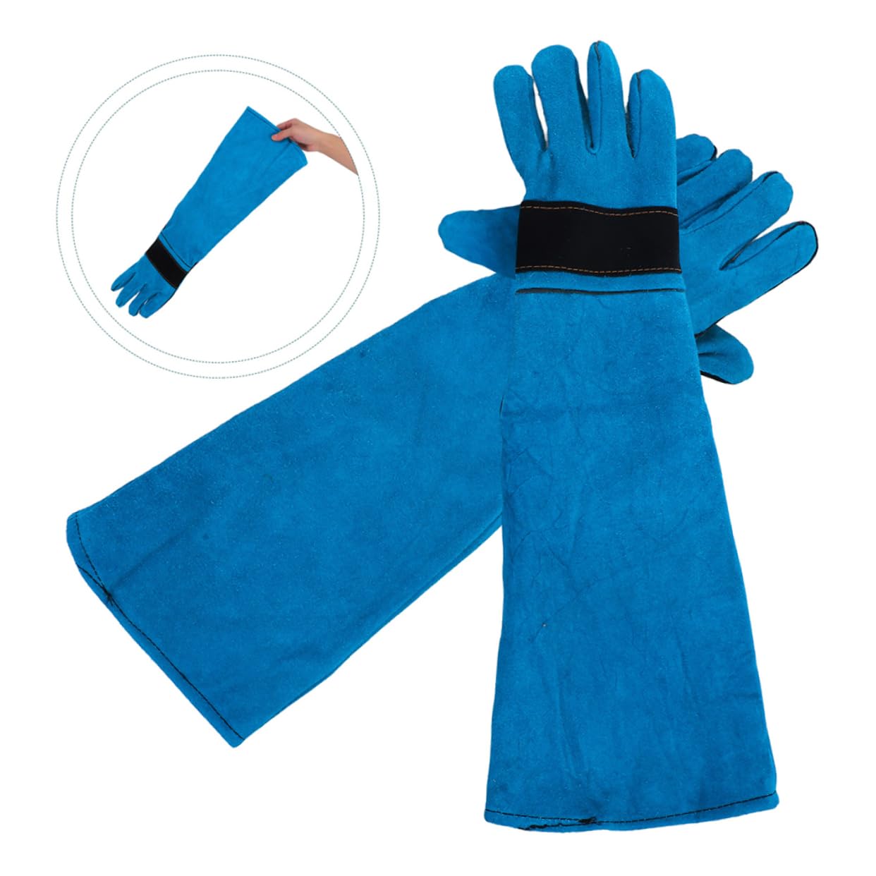 BESPORTBLE Protection Anti-Morsure pour Animaux de Manipulation Toilettage pour Chiens et Chats Manchons de Travail Similicuir