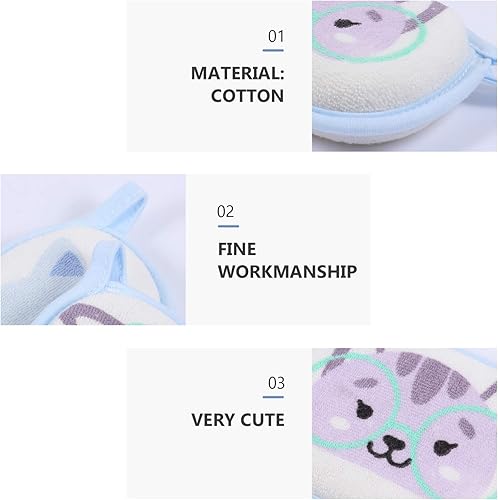 Miniatura 6 de Esponja de baño para bebé, 3 piezas, esponja suave para niños, exfoliante de malla suave y agradable a la piel, bonito diseño de dibujos animados