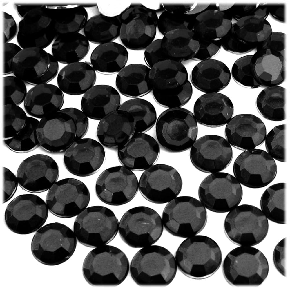 The Crafts Outlet 1,000pc Loose Flatback Acrylic Rhinestones Round 12mm - Flatback Crystal Clear