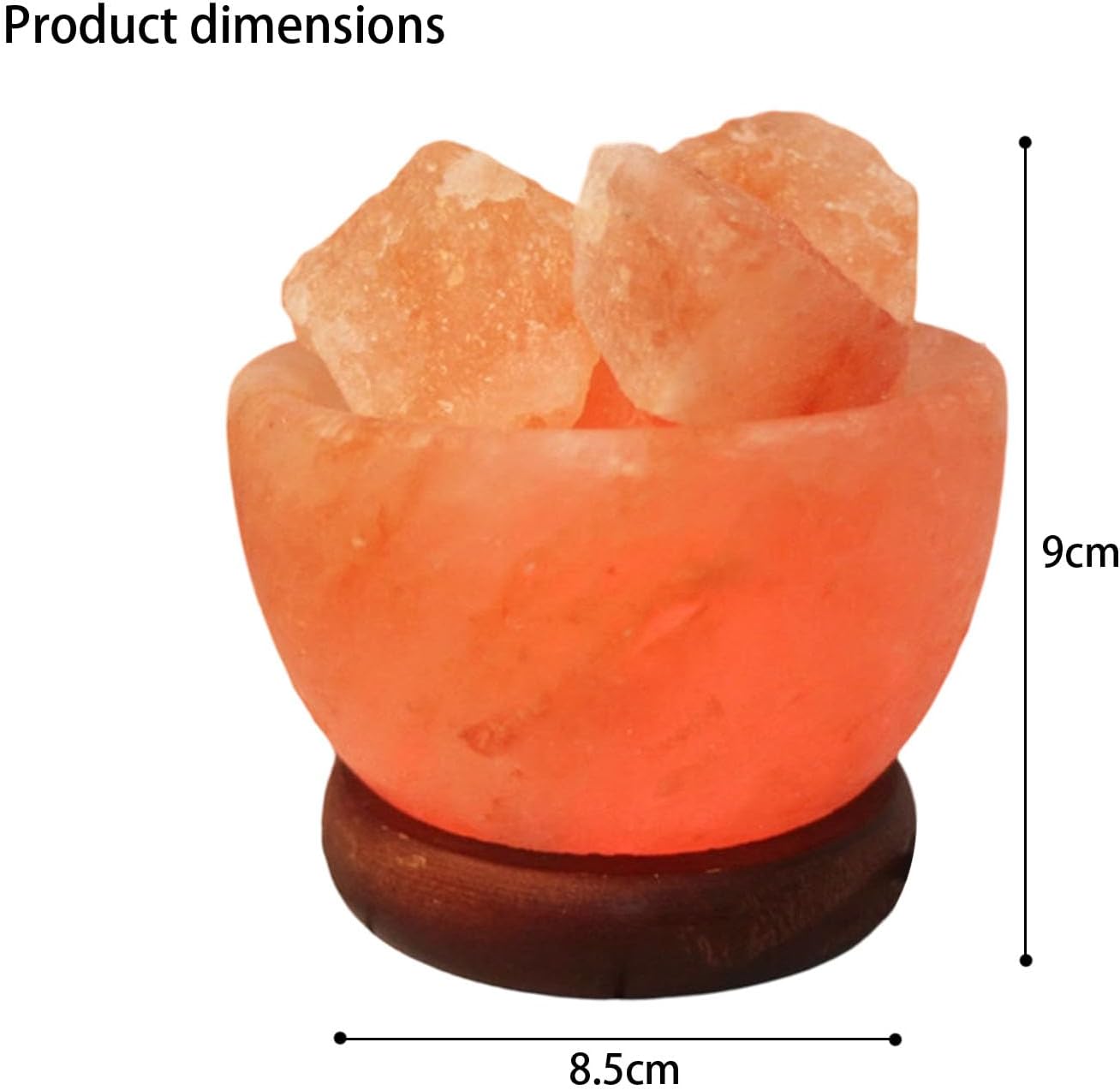 USB Powered 7 Color Changing Crystal Salt Lamp Night Light for Mood Enhancement Air Purifying Salt Lamp