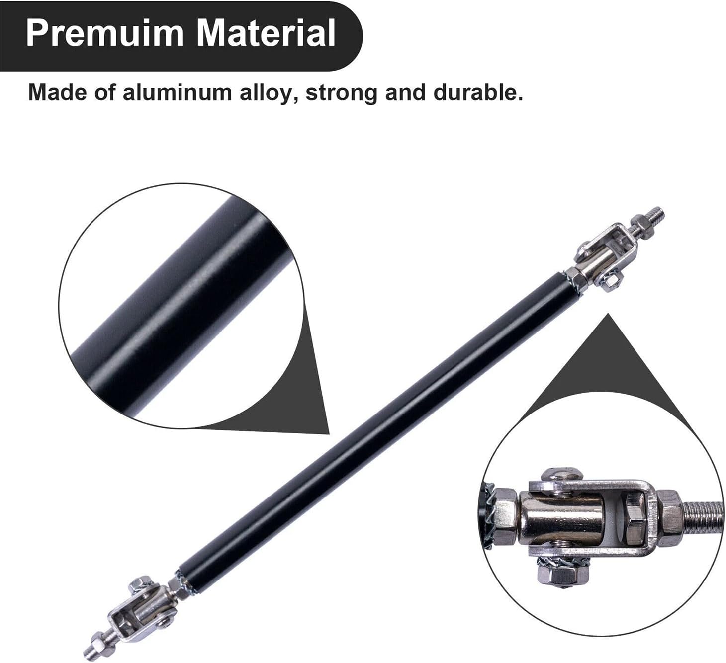 Fit for B-M-W1 2 3 4 5 6 Series Front Bumper Spoiler Splitter Body Kit+Side Skirt+Rear Glossy Black Adjustable