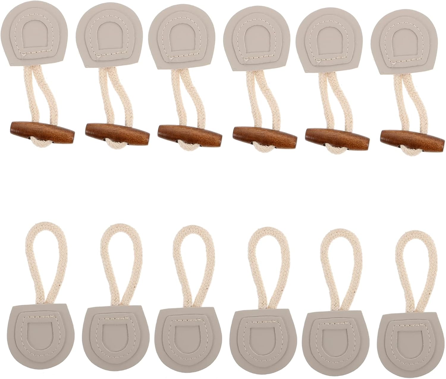 MAGICLULU 6 Pairs Vintage Leather Horn Coat Buttons Leather