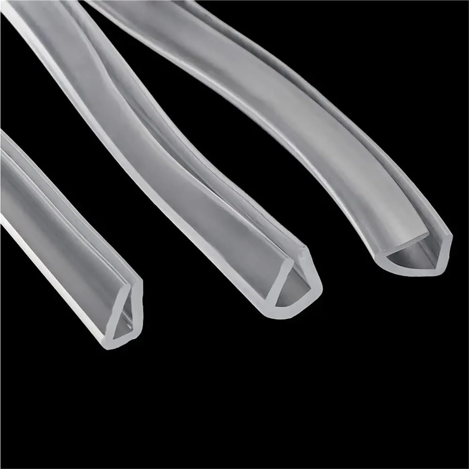 Uszczelka do drzwi prysznicowych, Przezroczysta uszczelka ekranu prysznicowego typu U Gumowy rowek 0,5 mm–35 mm Odporny na przecięcie szklany metal(15x25)