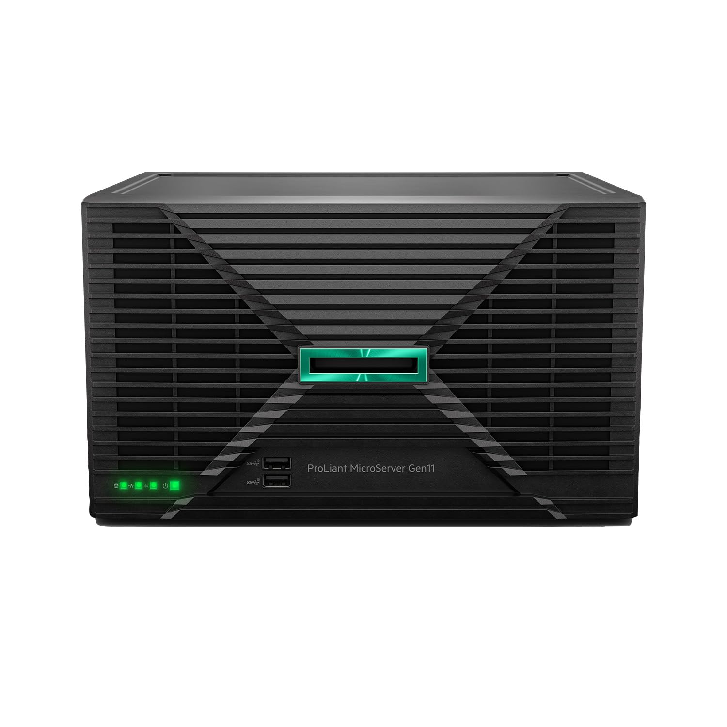 Hewlett Packard Enterprise ProLiant MicroServer Gen11 Tower Server, Intel Xeon E-2434 Processor, 32GB Memory, 4TB HDD Storage, External 180W US Power Supply (HPE Smart Choice P74440-005)