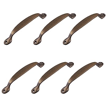 Klaxon Paradise Brass Door Handle - Antique Finish - 4 Inches - (Pack of 6)