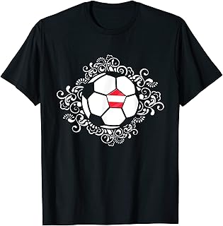 Floral Austria Soccer Fans Jersey Austrian Football Lovers T-Shirt