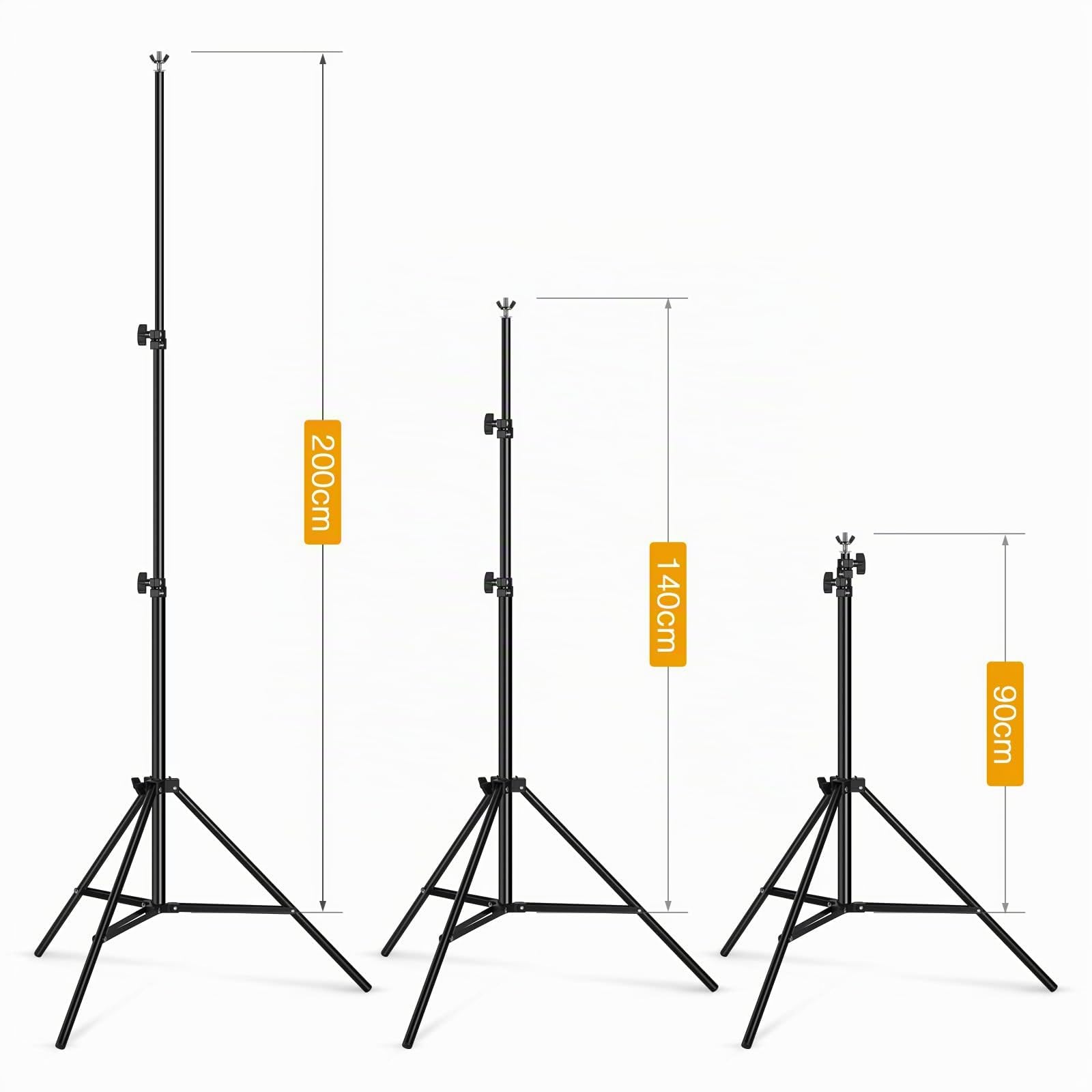 OMBAR 7x10ft/2x3m Supporto per Sfondo Fotografico Regolabile per Ritratto, Fotografia di Prodotti e Registrazione Video, Supporto Telescopico per Foto con 4 Morsetti per Sfondo e 2 Sacchi di Sabbia