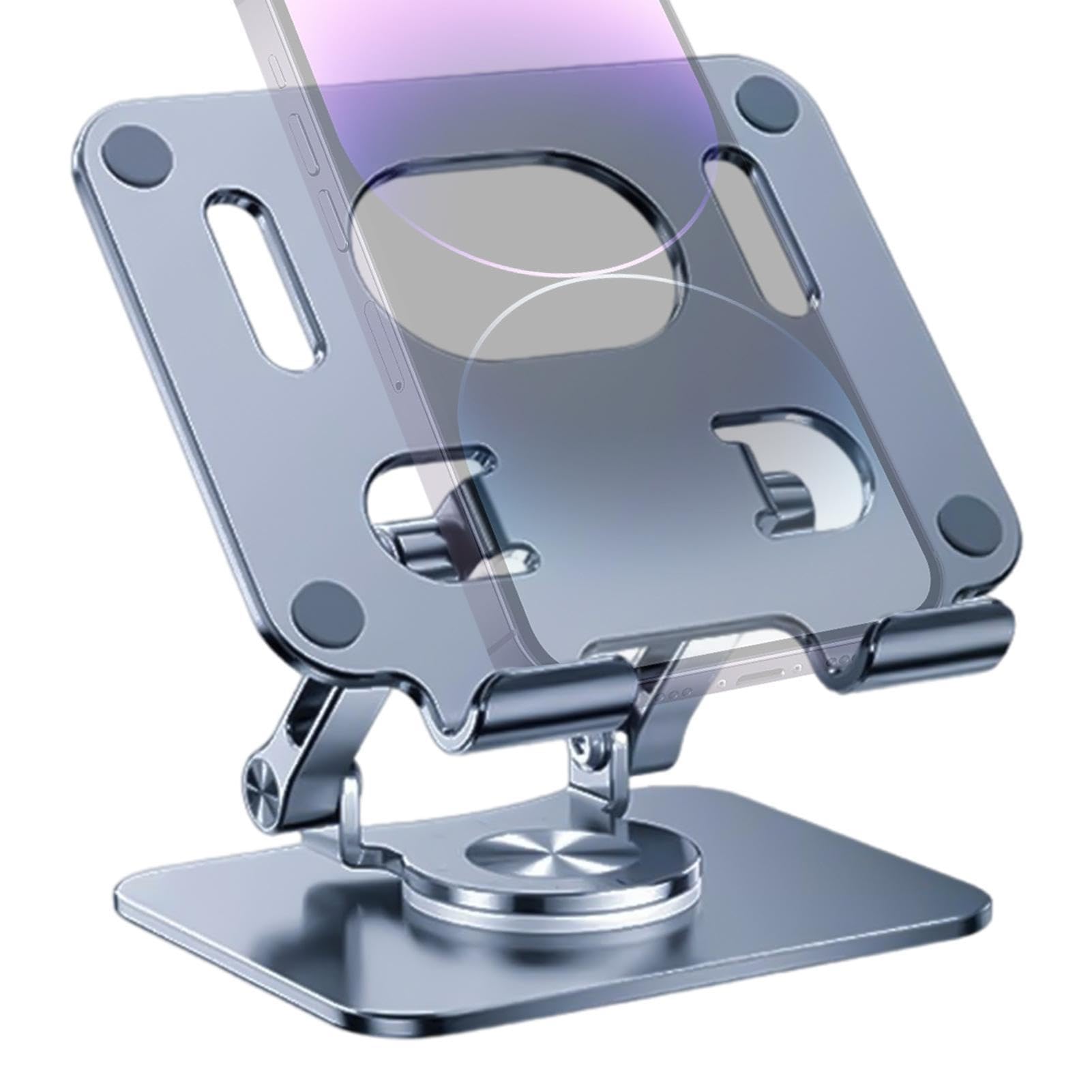 Supporto Telefono Supporto Pieghevole Per Telefono E Tablet - Universale, Compatto, Colore Nero Lucido, Da Scrivania Holder Pieghevole Nero