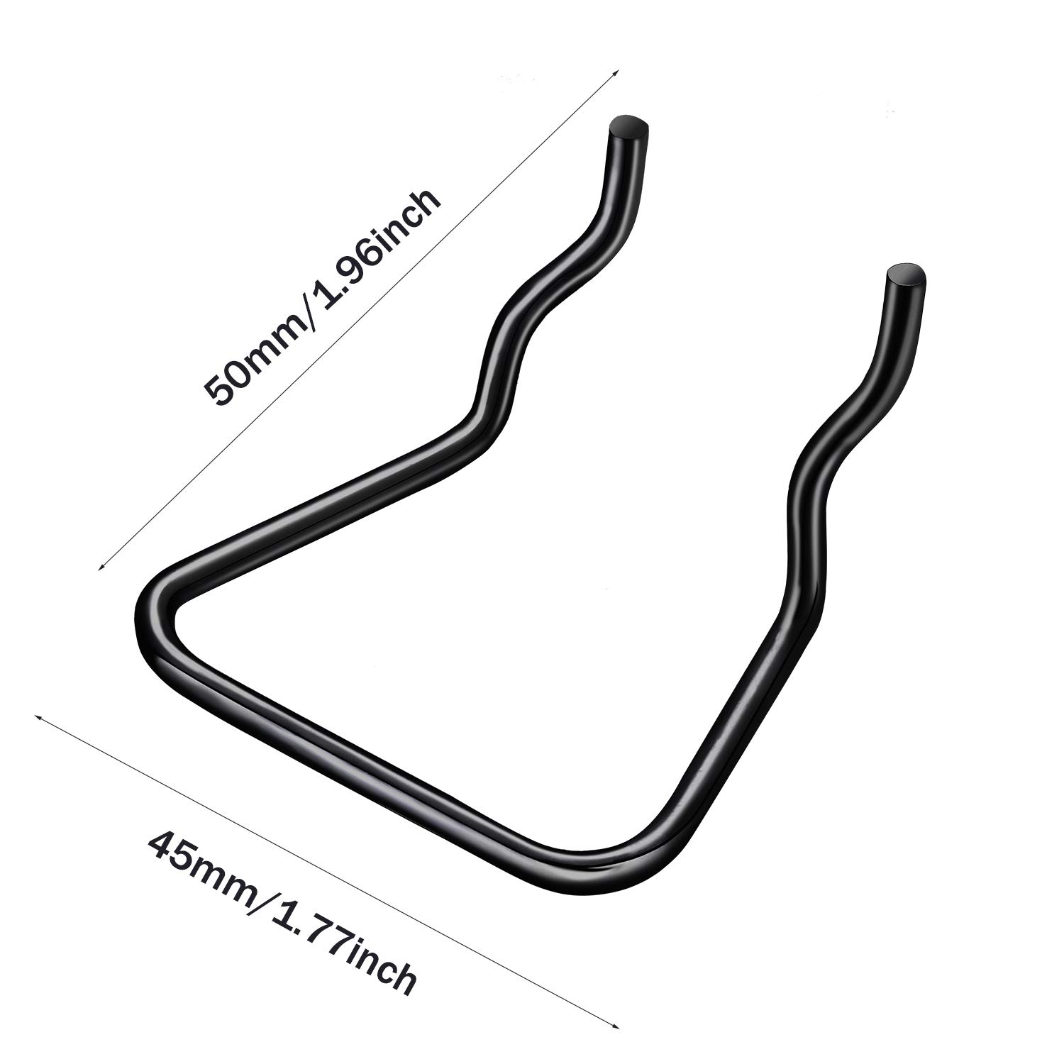 30 Pieces Pegboard Plier Holders, Black Double Loop Stainless Steel Pegboard Hooks Accessories Shelving Display Hooks for Shop Store Supermarket