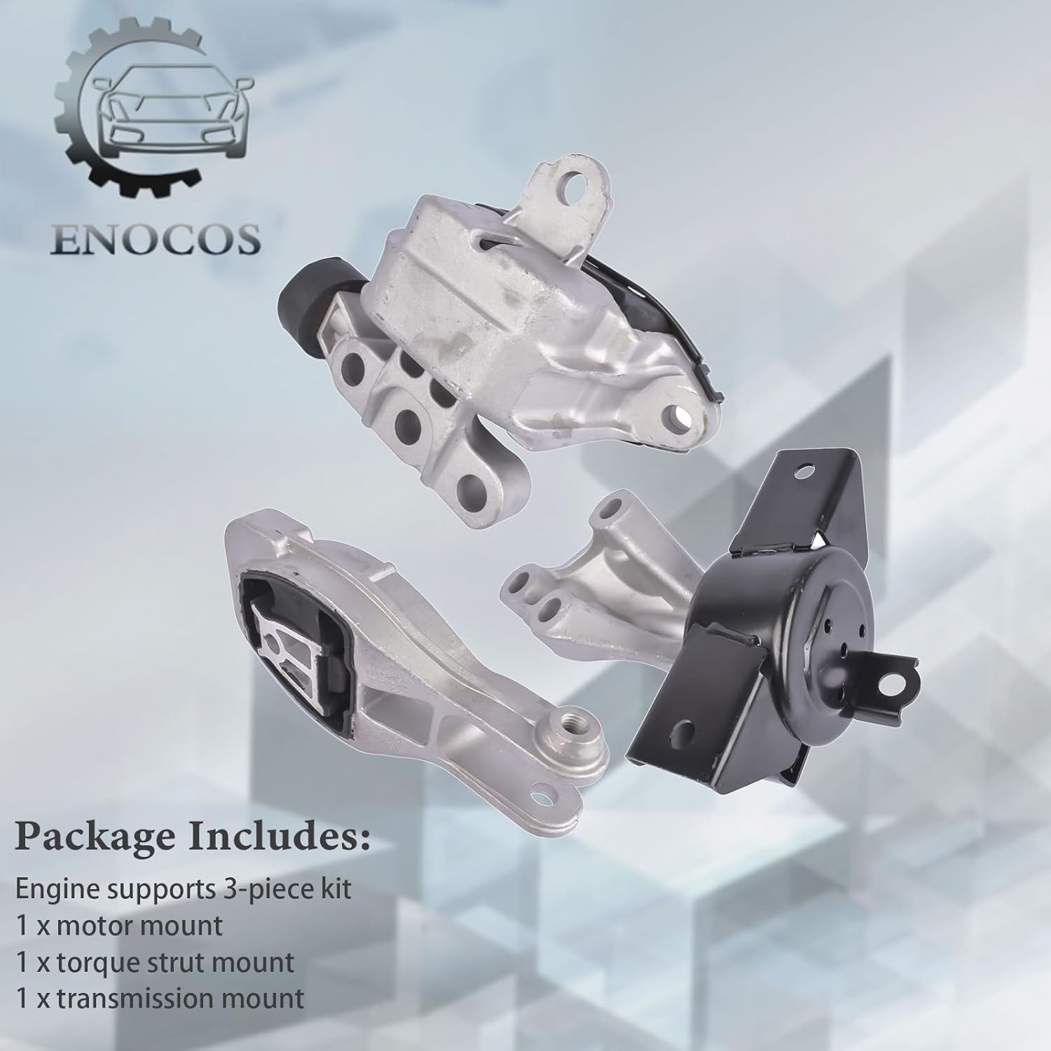 3Pcs A5595 A5596 A5597 Engine Motor & Transmission Mount Compatible with 2013 2014 2015 2016 Chevy Sonic 1.8L with Automatic Transmission, Replace# 95870474 95248684 95474687