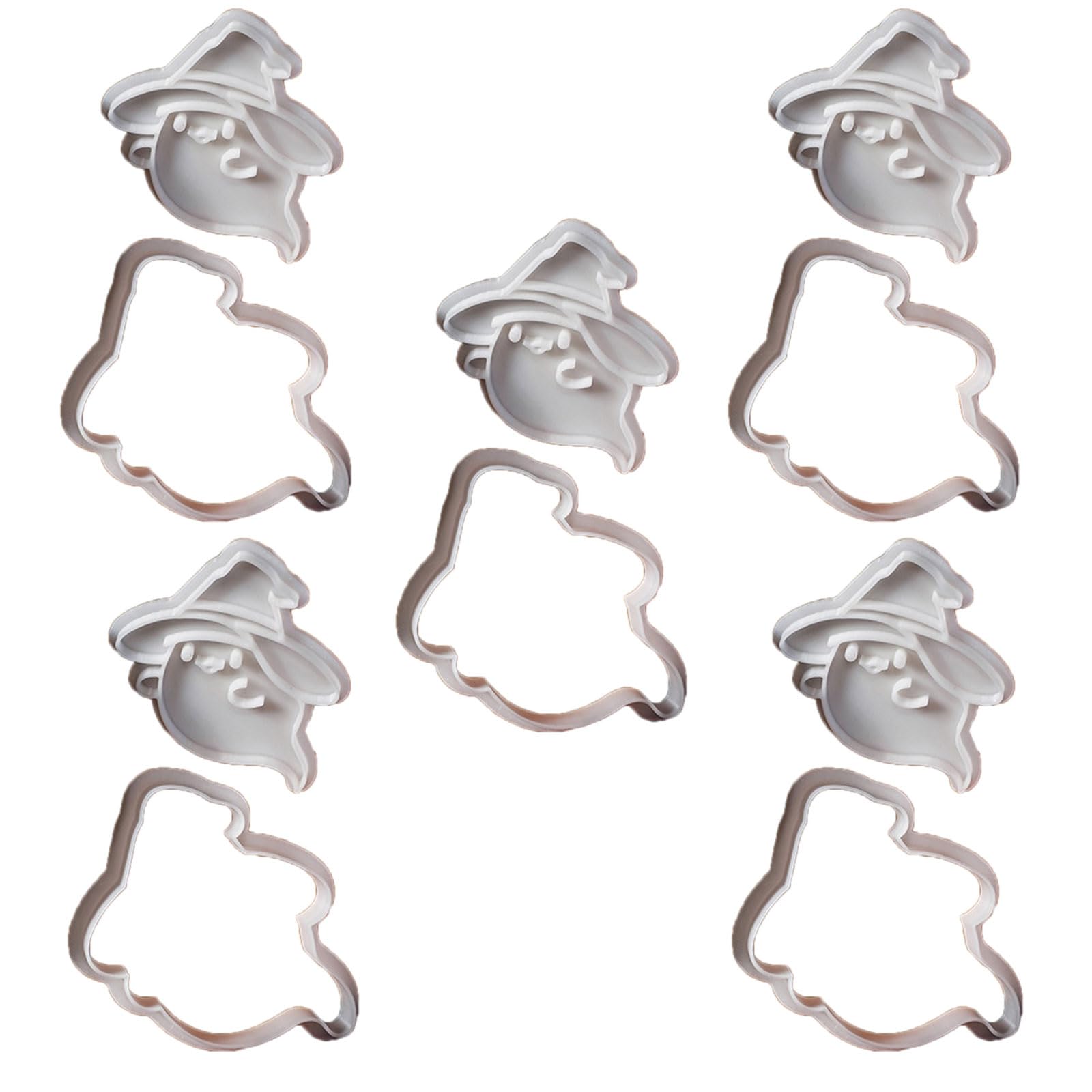Carotoe G 5Pcs Plastomer Biscuits Mold Cookie Stamp Halloween Specter Biscuits Cutter Fondant Cake Mold Kitchens Pastries Bakin Tool Plastomer Biscuit Easy To Cleans Bakin Tool