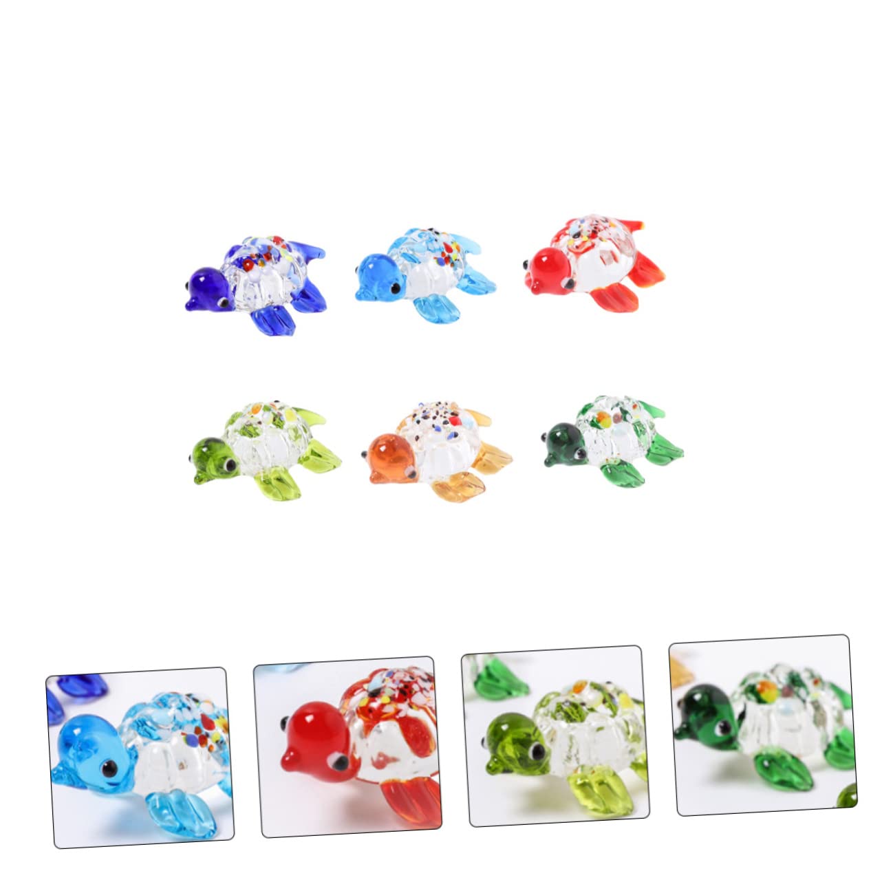 MAGICLULU PCS Ornamento Fish Tank Decor Vitroleros para Mini Figura Mini All'Aperto Statua Figura Modelli Alta Borosilicato di Mare