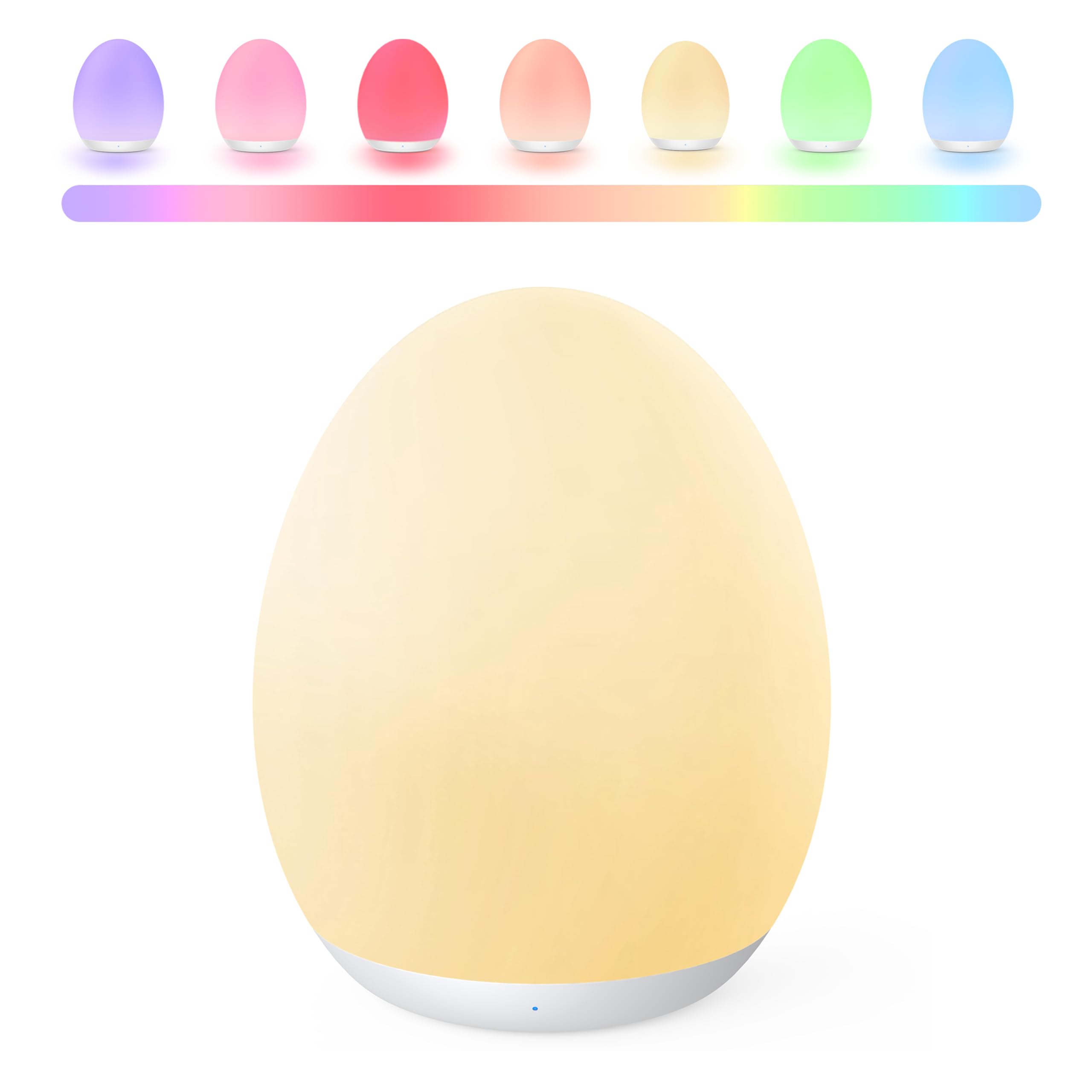 sympa Nachtlicht, Stilllicht Dimmbar mit RGB für Kinderzimmer | 200 Stunden Akkulaufzeit, dimmbarer Warm- und RGB-Beleuchtung, BPA-frei, Touchsteuerung, USB Wiederaufladbar, 1 H Timer