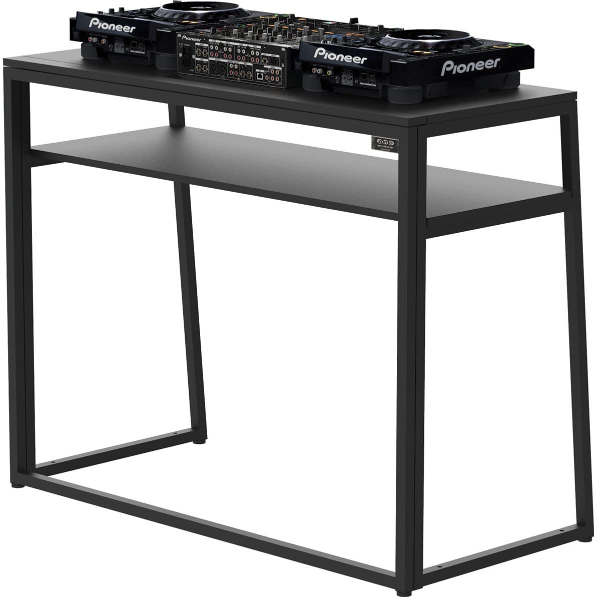 Zomo Deck Stand Detroit 150 – DJ Tisch 150 x 58 x 95 cm – Schwarz – klappbare Stahlkonstruktion – portabel für mobiles DJ-Equipment