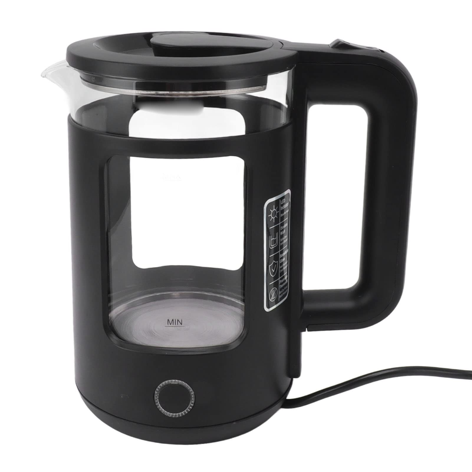 Waterkoker 2000W Cool Touch Theeketel Anti-verbranding Ontwerp 2L Dubbelwandige Waterkoker Met Grote Capaciteit Met Automatische Uitschakeling En Droogkookbeveiliging