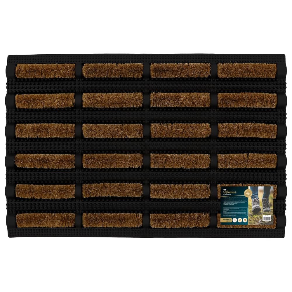 Jvl Nimbus Rubber Coir Scraper Tuffscrape Doormat40X60Cm from B&Q