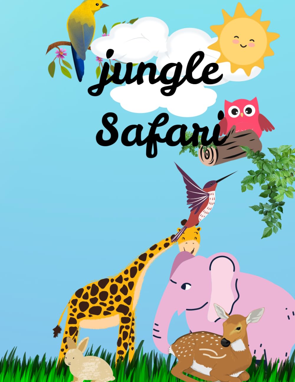 Jungle Safari: Children's colouring book