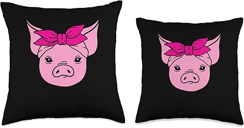 Miniatura 3 de Cute Mini Pig Girl  Miniature Pig Owner Throw Pillow