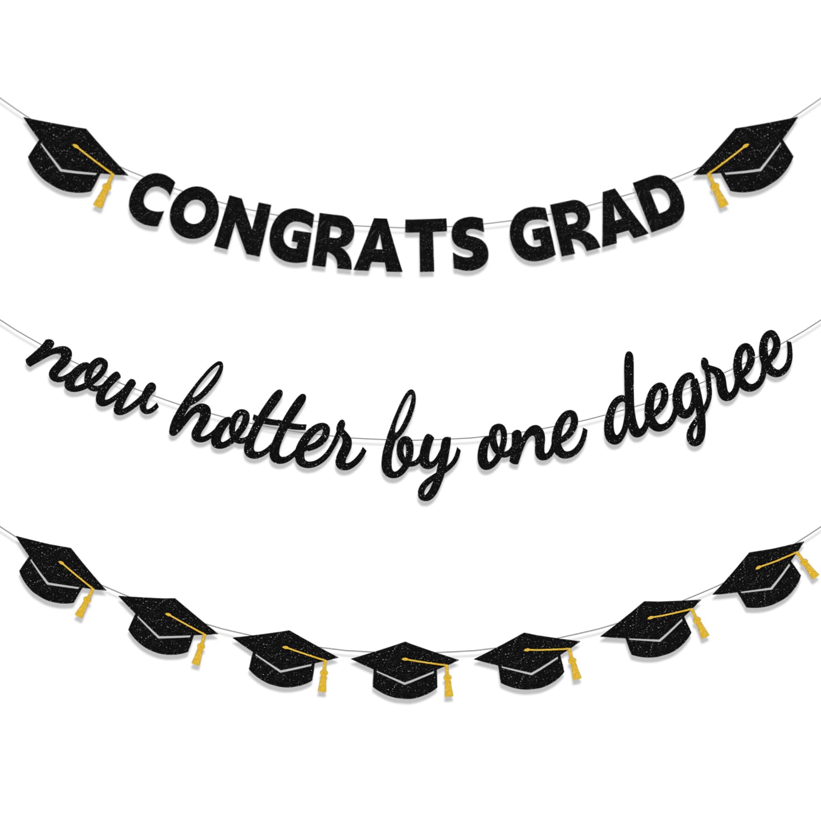 Bannière Congrats Grad de remise de diplôme en tissu pour décoration de fête