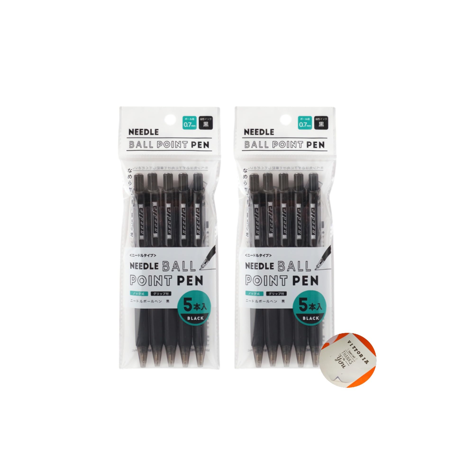 Amazon | 【Amazon限定セット】 ニードル ボールペン 0.7mm 5本入
