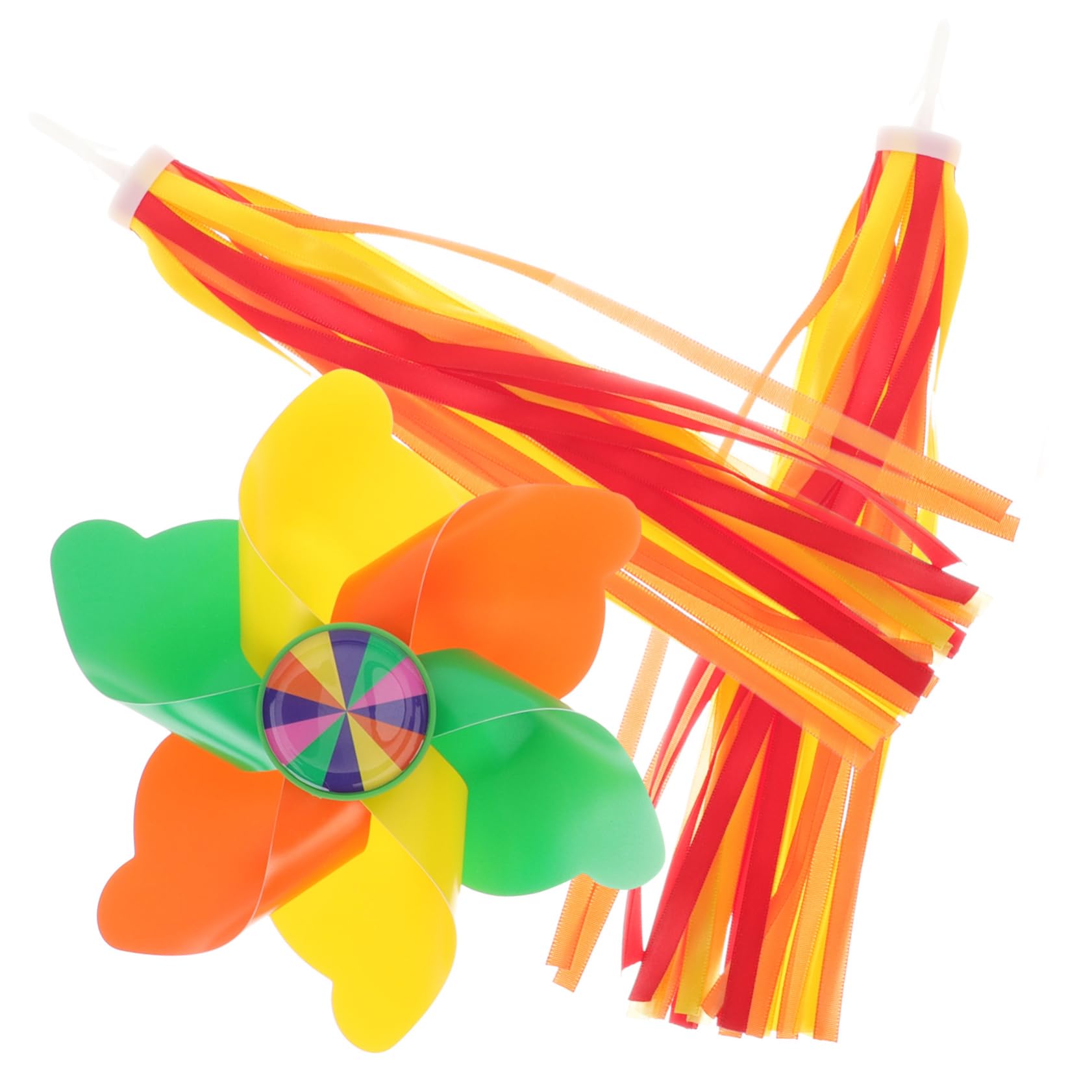Abaodam 1Set Handlebar Streamers for Bikes and Scooters Fun Pinwheel Ribbons to Decorate with Vibrant Colors Present for Boys and Easy to Install and Enjoy