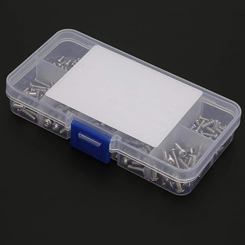 Miniatura 3 de Juego de 240 tornillos hexagonales M2x6 M2x8 M2x10 M3x6 M3x8 M3x10 M3x12 M2.5x6 M2.5x8 M2.5x10 Juego de tuercas hexagonales de acero inoxidable con