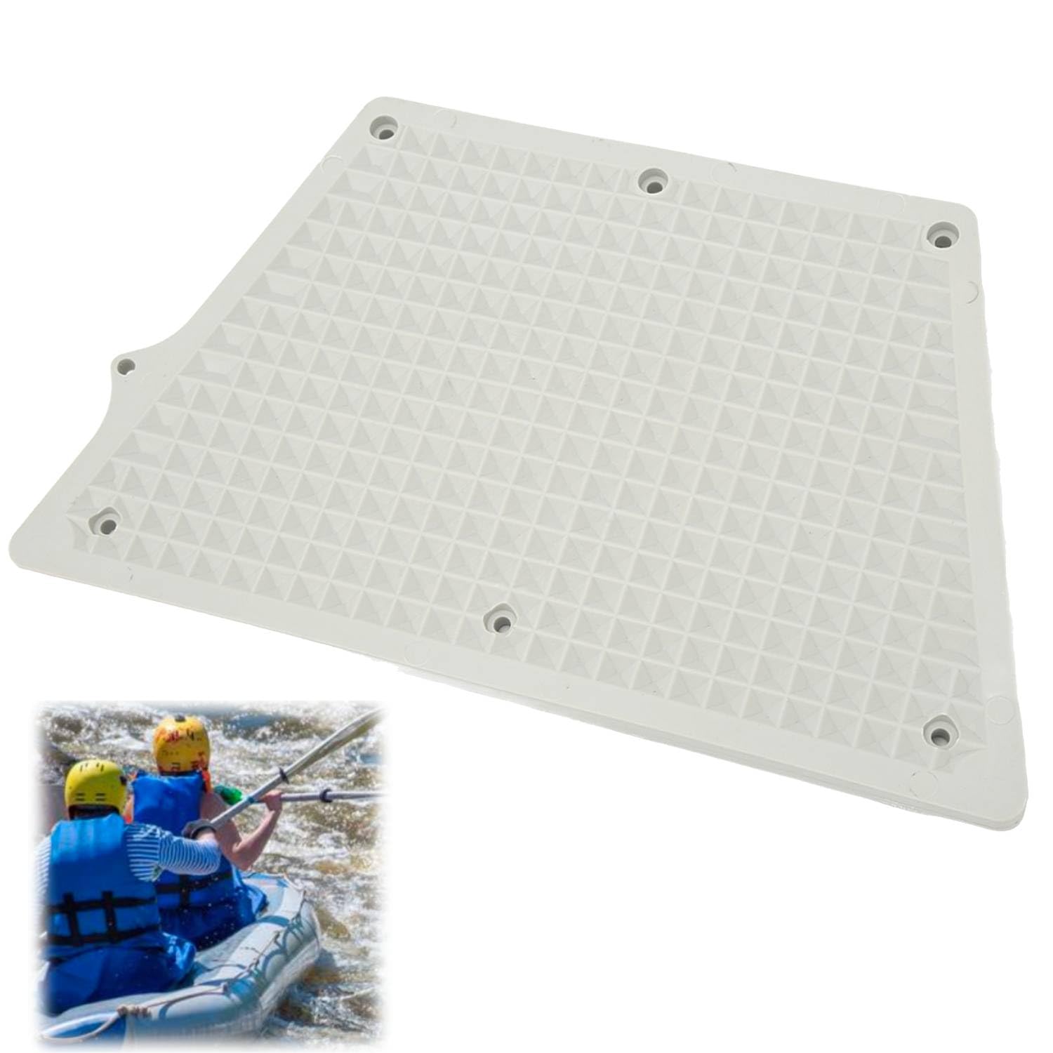 Tissting Piastra di Montaggio Fuoribordo, Supporto Stabile in PVC Design Trapezoidale Facile Installazione per Kayak Canoa Gommoni Barche