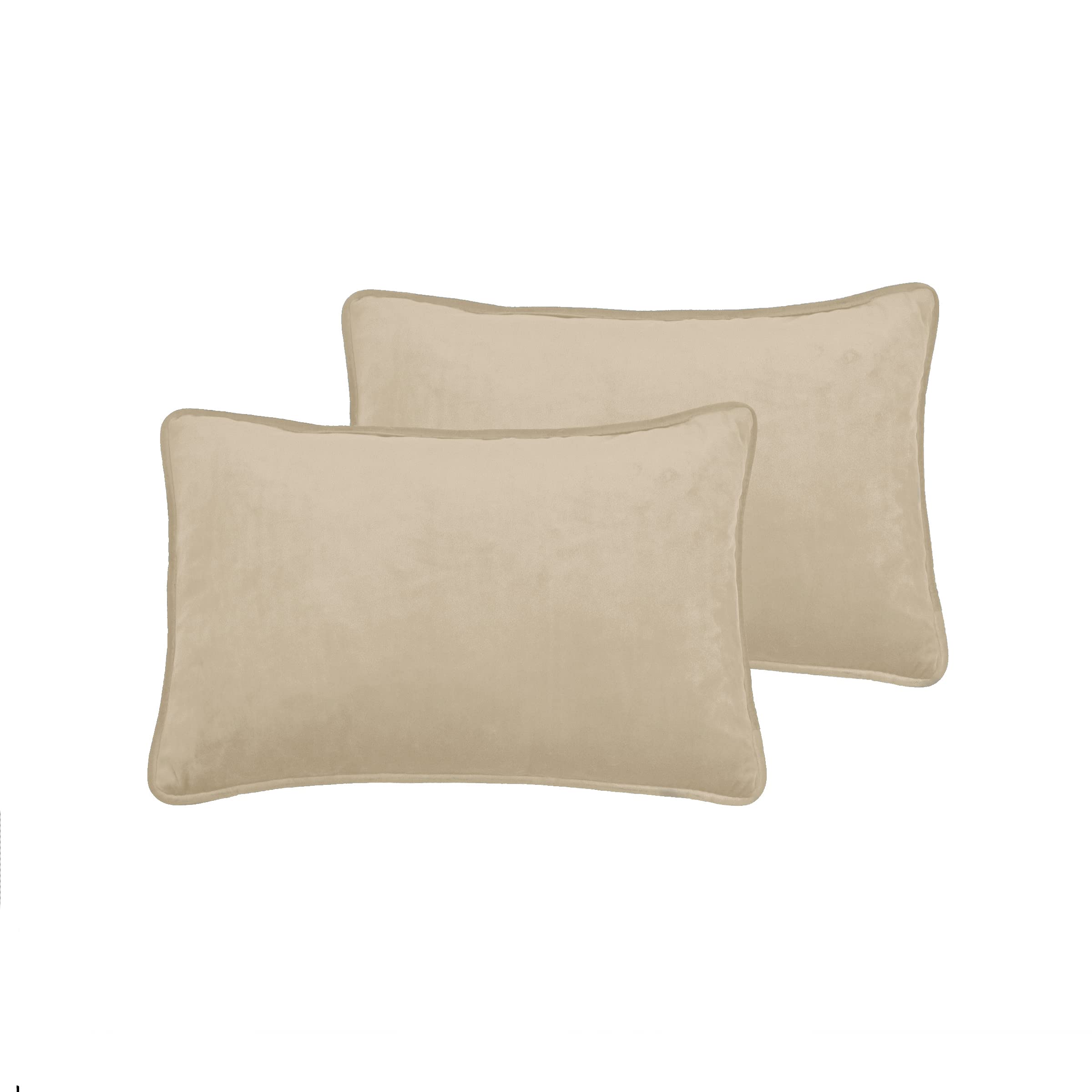 Sherry Kline13X19 Elite Velvet Corded Edge - Cover Only (Set of 2) Ivory