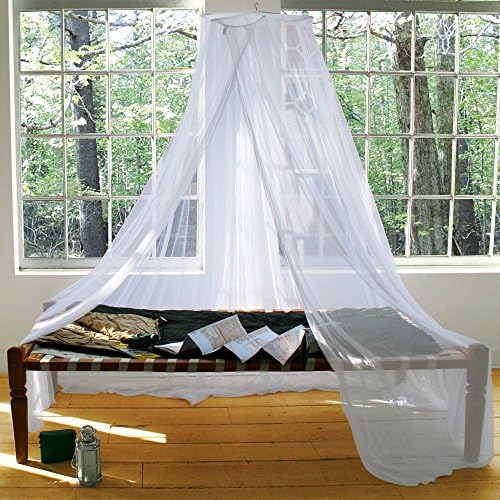 Klamboe Mosquito Net Compact Travel - Easy Bed Net Canopy for Camping or Traveling Made From Quality Micro Polyester Mesh, Measures 8' 2" (98") Tall with Large Circumference: 41' 0.1" (493")