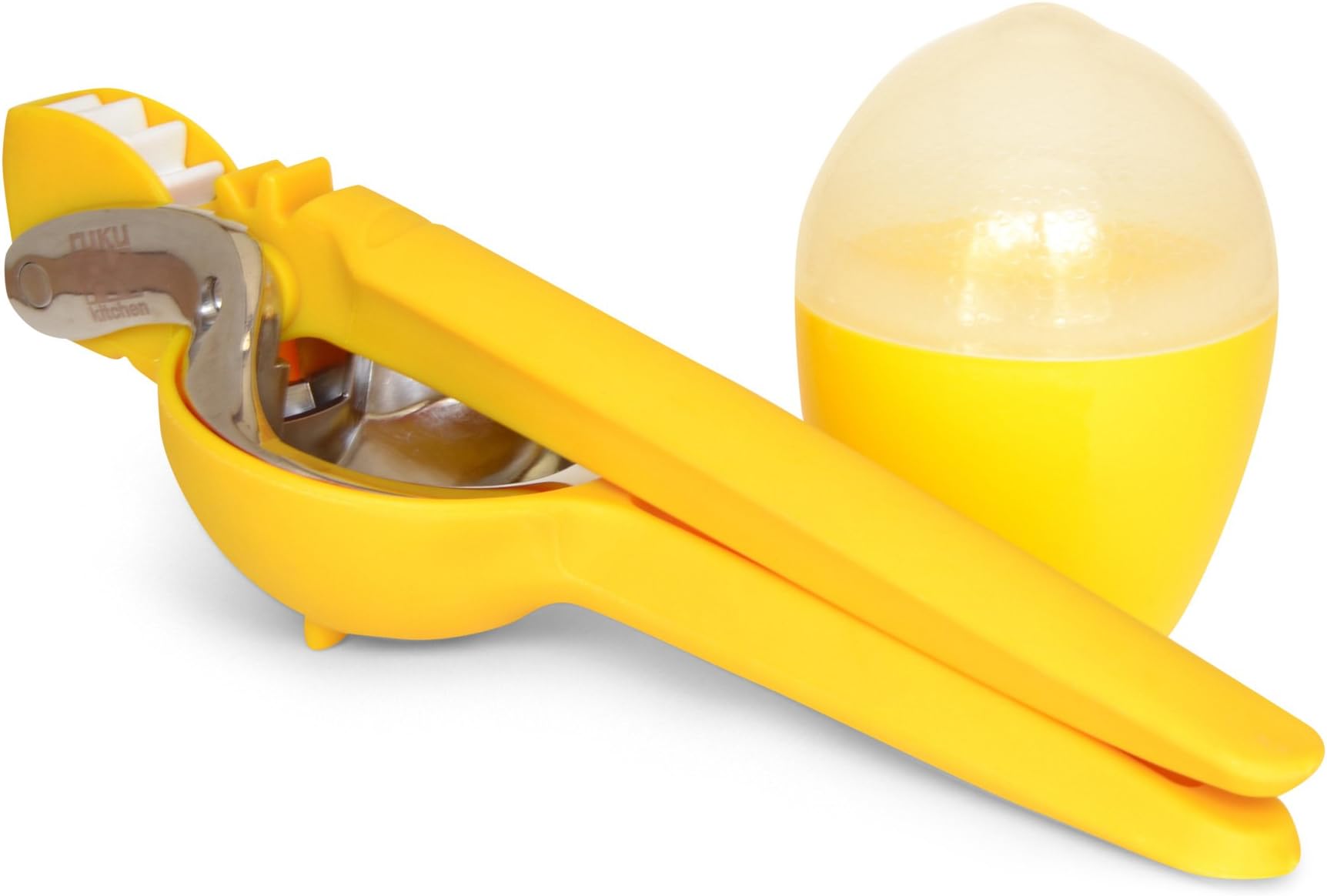 Easy Lemon Squeezer with Free Lemon Saver - More Juice with Less Effort - Premium Quality Manual Citrus Juicer, Lemon Juicer Press