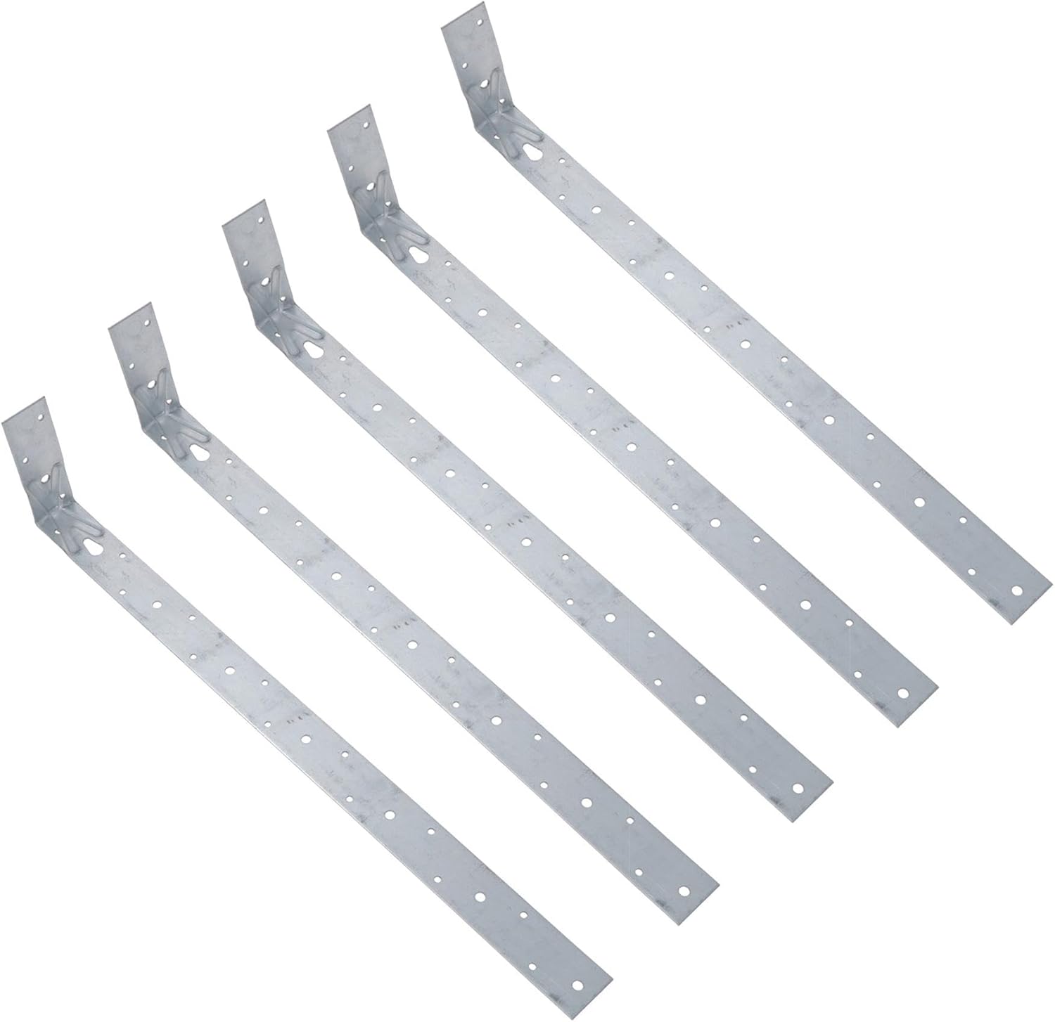 Horizontal H/Duty X Restraint Strap 600mm Length 100mm Bend Galvanised 5PK