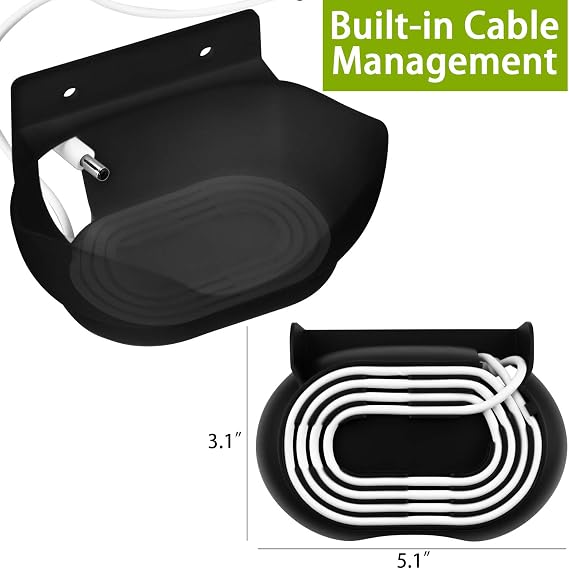 [1 Pack] Wall Mount for Google Nest Audio, Google Nest Speaker Mount Desktop Stand- Wall Mount Stand Holder for Google Nest Voice Assistant- Elegant Black