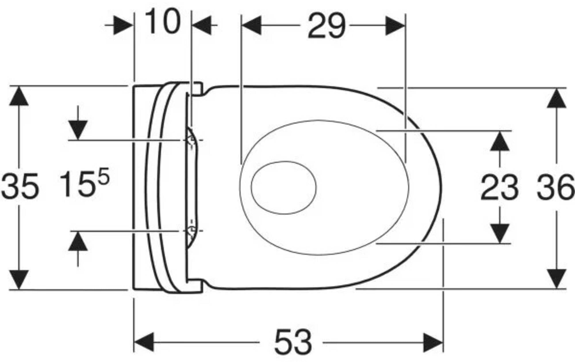 Geberit Acanto Wand-WC-Paket KeraTect 36x53x38,5 cm Weiß