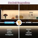 BTF-LIGHTING FCOB COB LED Bande 4000K Super Bright 1957LM/M 10M 2400LED Blanc naturel 24V UL Élevé Lumen CRI 90+ Dimmable LED lumière pour la chambre à coucher du Cabinet Home Intérieur Décor(Aucun contrôleur & Adaptateur)