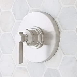 Signature Hardware 448251 Greyfield Thermostatic Valve Trim - Less Valve - Brushed Nickel
