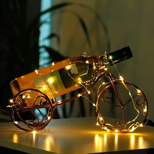 Miniatura 5 de Tira de luces led rutilantes con 20 luces de hadas led micro Cylapex en cable de cobre revestido de plata de 33 pies funciona con dos pilas CR3032