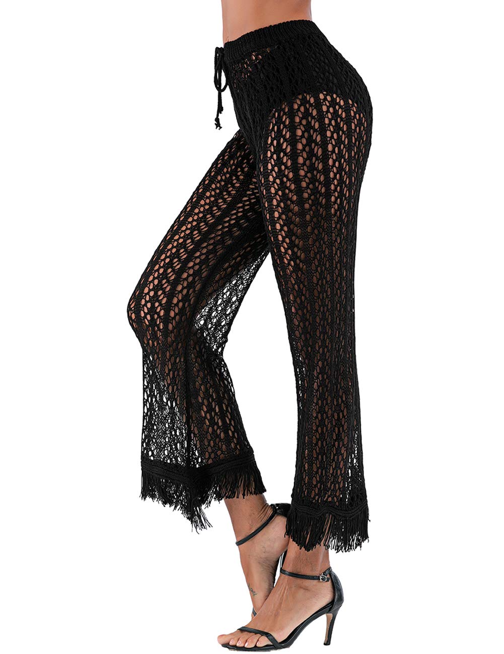 Kistore Womens Crochet Net Hollow Out Beach Pants Sexy Swimsuit Cover Up Pants