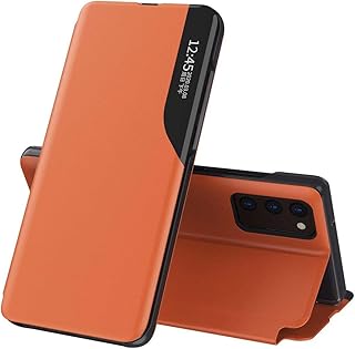 TingYR Capa para Samsung Galaxy S20 FE 5G, capa flip ultrafina inteligente, antiarranhões, fecho magnético, função de suporte, capa para Samsung Galaxy S20 FE 5G (laranja)  