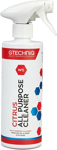 Gtechniq W5 All Purpose Cleaner - Car Degreaser Spray for Oil, Grease and Stain Remover. Suitable for Most Surfaces and Car Wheel Cleaner, 100% Biodegradable Car Cleaning Products. 500ml
